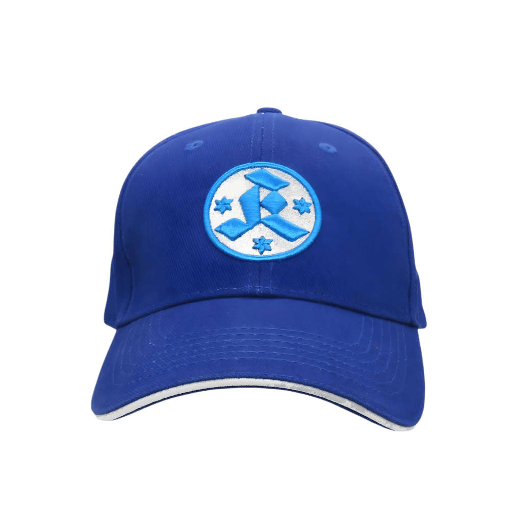 Cap blau 3D-Kickers-Logo cyan (rundes Schild)