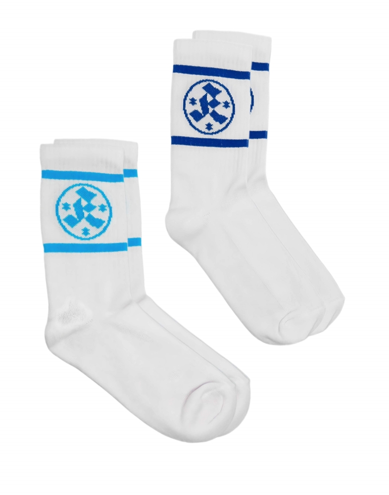 Socken „Streifen“ 2er-Set in weiß